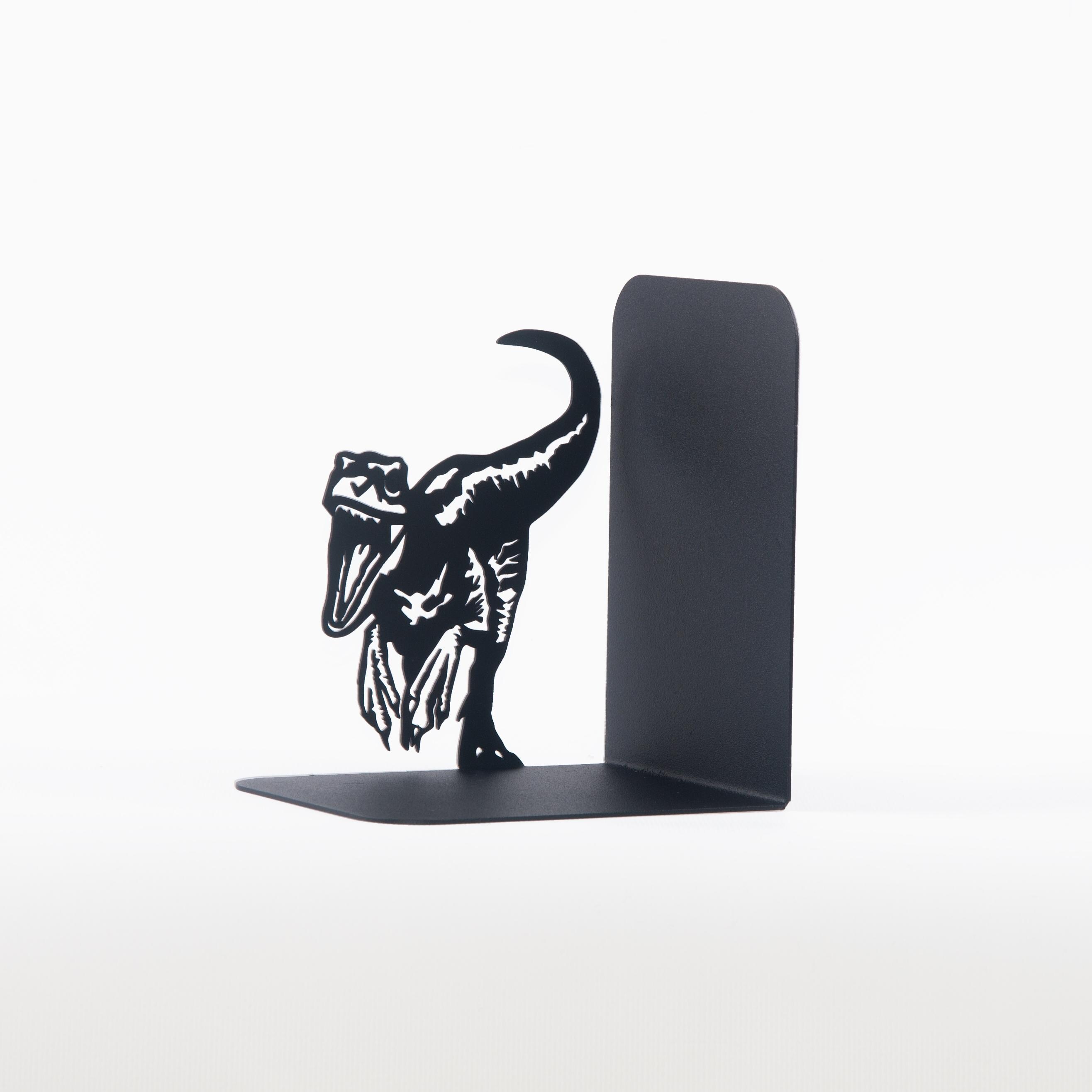 X&Y Tan Orange Bookends - Blue Dino main image 1