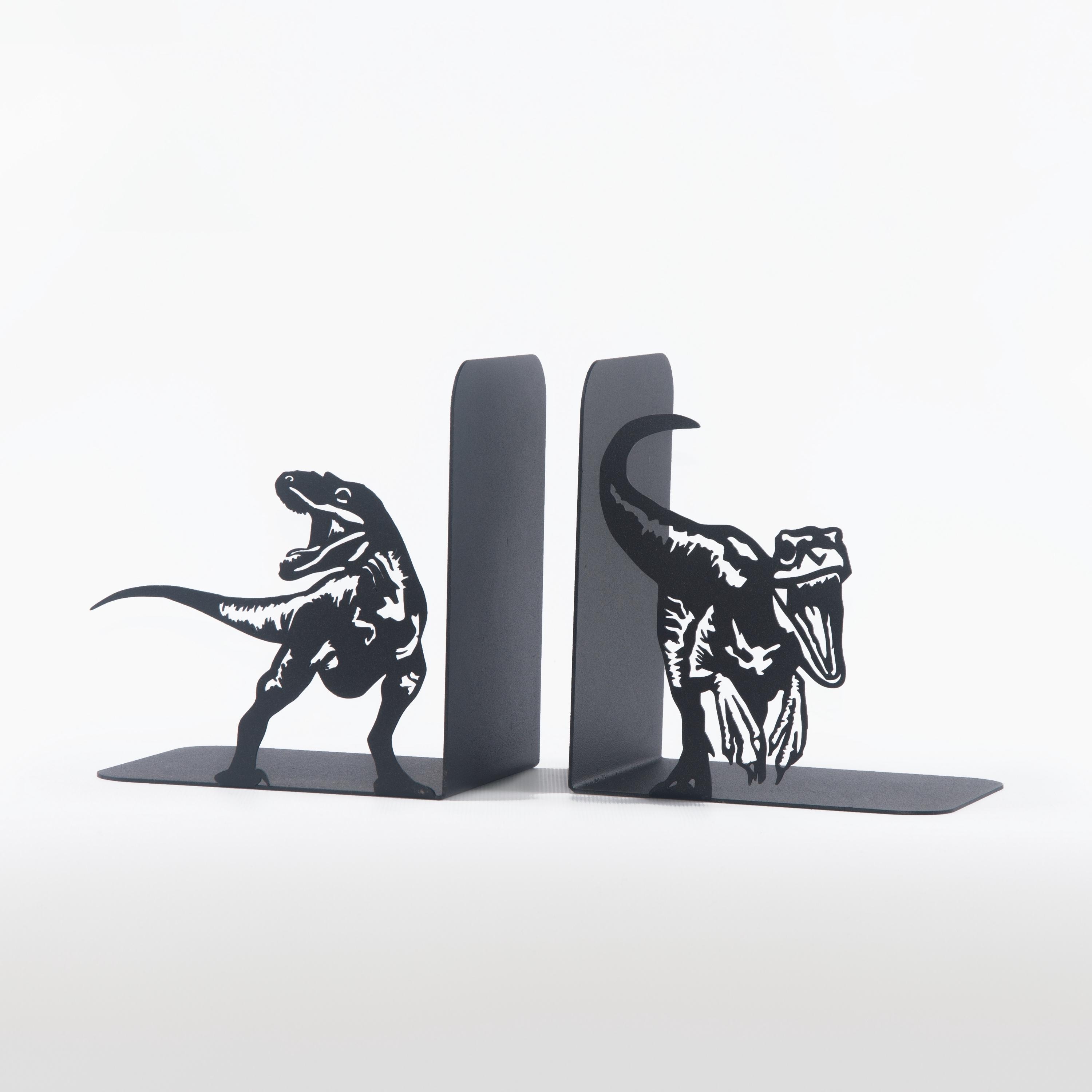 X&Y Tan Orange Bookends - Blue Dino main image 0