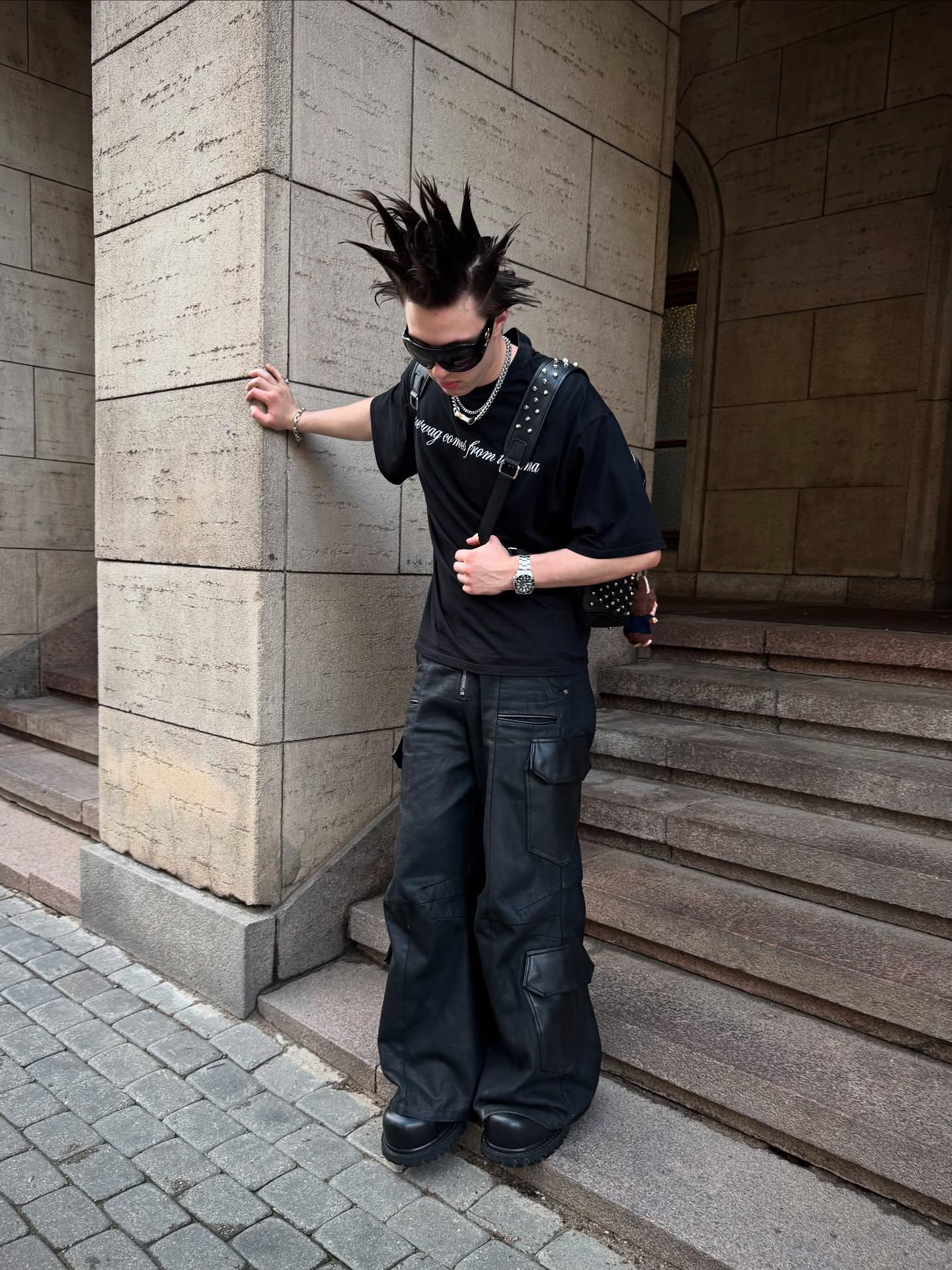 archive w30 ワックスデニム Y2K ダークウェア Cyber y2k jeans - Etsy 