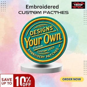 Custom Embroidered Name Patch: Iron-On Applique for Jackets