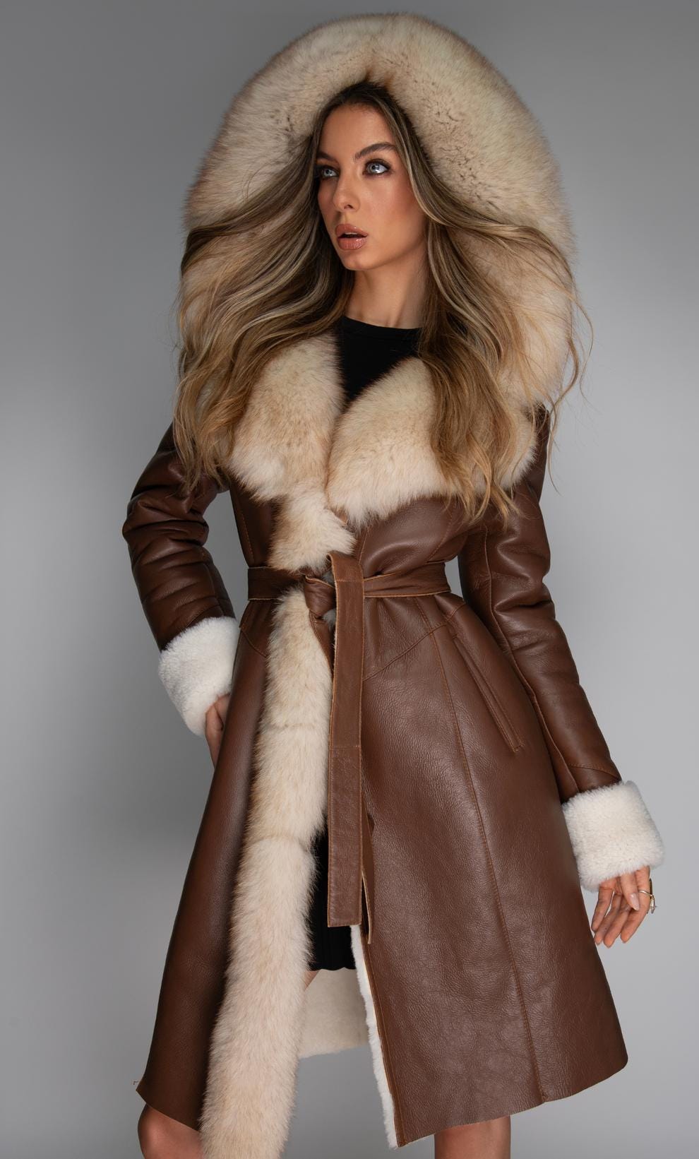 Silver fox fur coat - Etsy 日本
