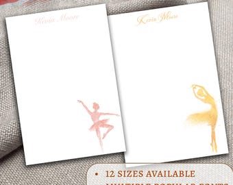 Personalized Ballet Notepad– Custom Stationery for Ballet Dance Teachers, Students– Dance-Themed Notepad for Gift,Personal Use