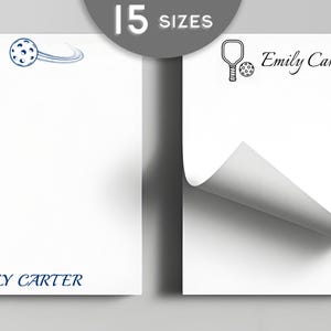 Personalized Pickleball Notepad – Custom Name Gift for Pickleball Players, Coaches, Fans – Funny Sports Stationery Pad