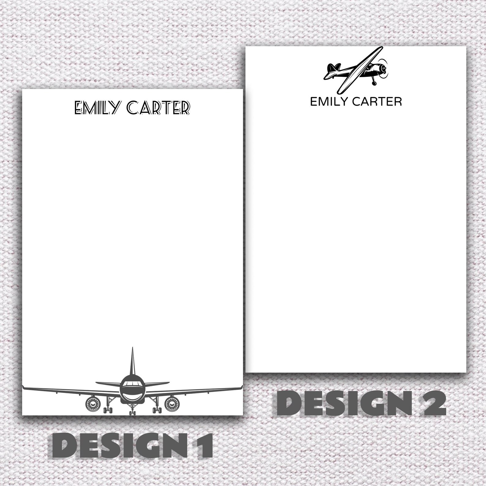 Personalized Airplane Notepad – Pilot Gift – Aviation Lover Stationery ...