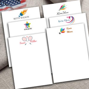 Personalized Badminton Notepad – Custom Name Stationery Pad with Shuttlecock Design – Gift for Badminton Players, Coaches, or Fans