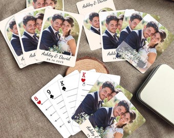 Personalized Wedding Guest Book Playing Cards – Custom Photo Deck with Signable Cards – Unique Wedding Guestbook Alternative