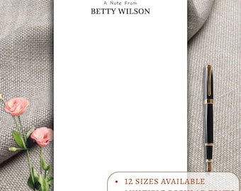 Personalized "A Note From" Notepad with Name – Custom Stationery Pad for Office, Family, or Gifting