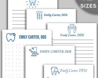 Personalized Dentist Notepad – Custom DDS Stationery Pad for Dental Office or Practice – Gift for Dentist, DDS, Orthodontist, or Hygienist