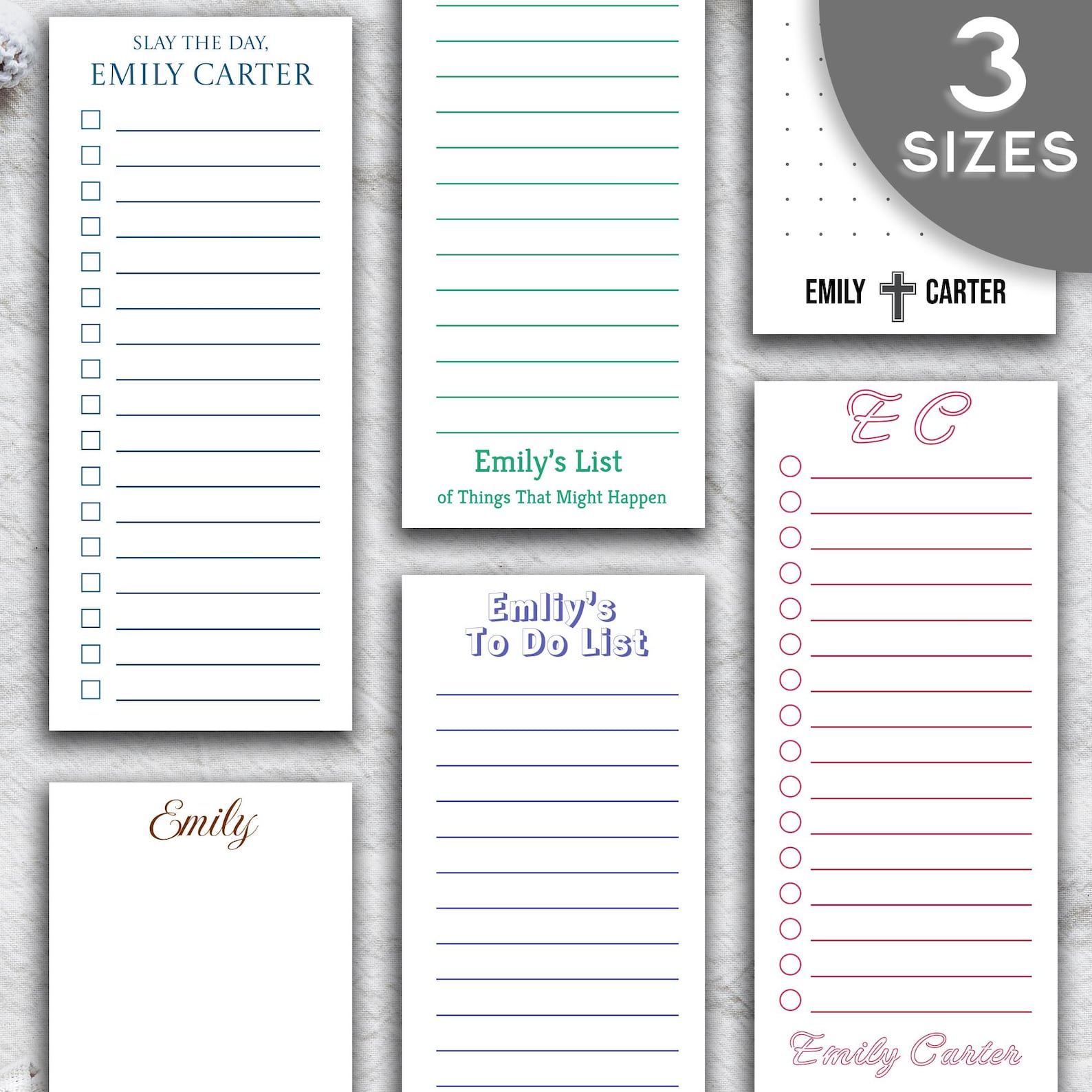 Personalized Vertical List Notepad – Custom to Do List Notepad ...