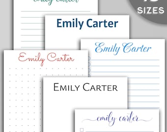 Custom Name Notepad • Minimalist Personalized Stationery for Men and Women • Great Gift for Work, School, Daily Notes or Special Occasions