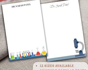 Personalized Laboratory Notepad for Medical and Science Professionals – Stationery for Doctors and Scientists – Ideal Gift for Researchers