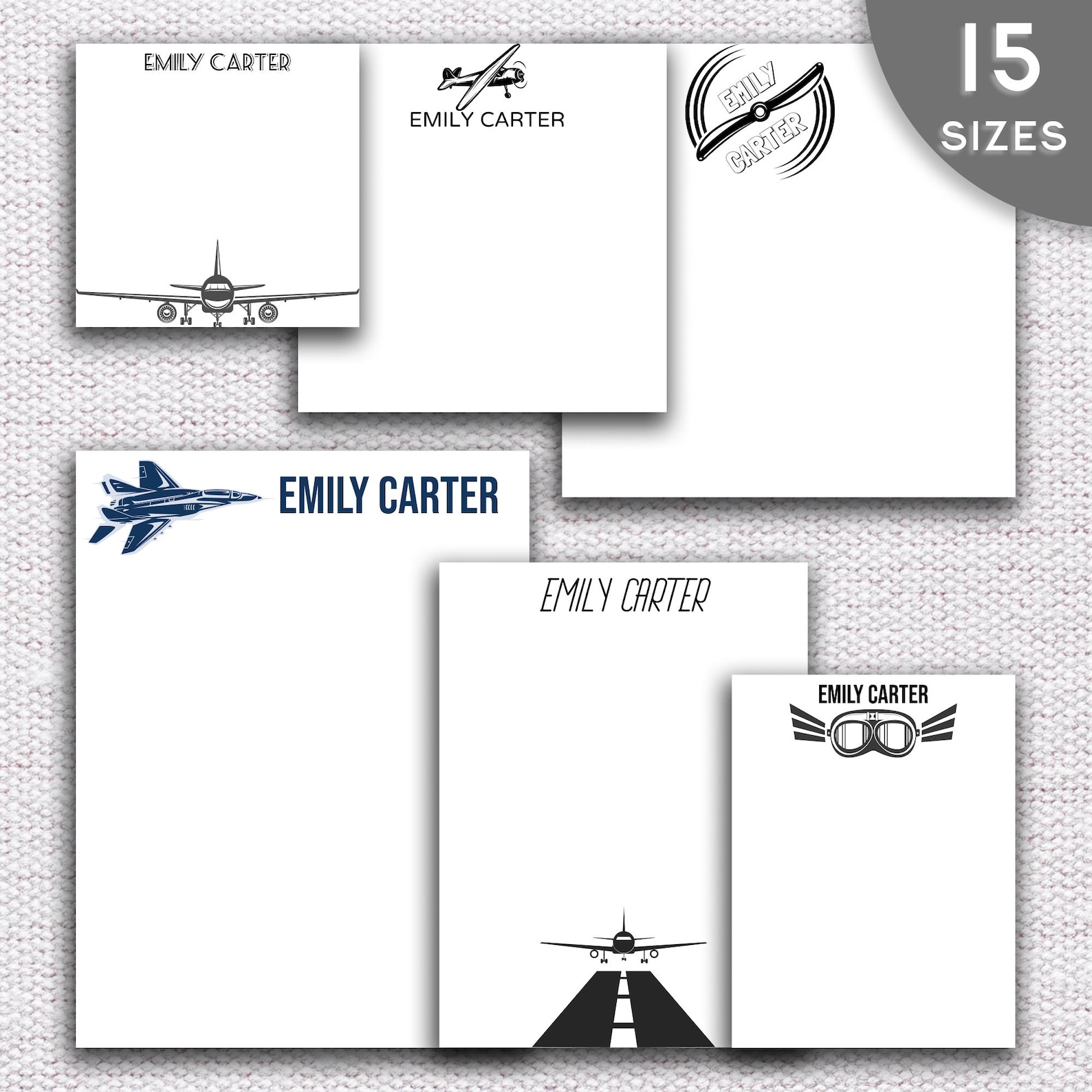 Personalized Airplane Notepad – Pilot Gift – Aviation Lover Stationery ...