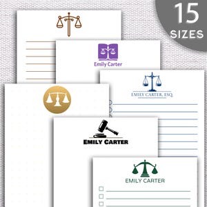 Custom Lawyer Gift Notepad – Personalized Legal Pad with Name & Title – Esquire Stationery for Law Professionals