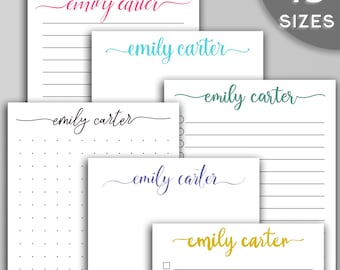 Custom Name Notepad • Pretty Script Font Design • Personalized Gift for Women, Friends, Coworkers, Teachers • Elegant Desk Stationery