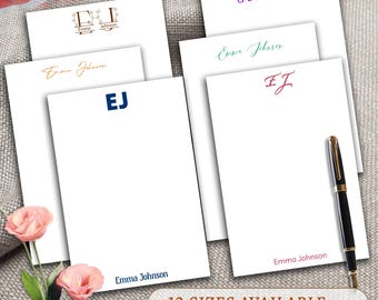 Personalized Monogram Notepad – Custom Stationery with Initials – Elegant Custom Notepad for Professionals – Elegant Office Supplies