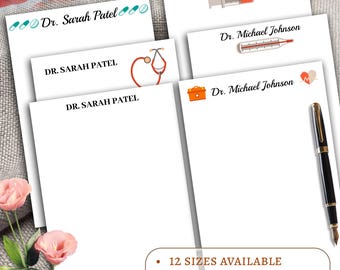 Personalized Doctor Notepad – Custom Medical Stationery for Doctors, Nurses, and Healthcare Professionals – Gift for Medical Practitioners
