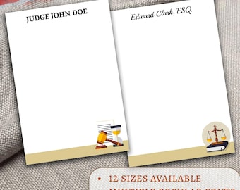 Personalized Legal Notepad – Custom Stationery for Lawyers and Judges – Professional Law-Themed Notepad – Gift for Legal professional