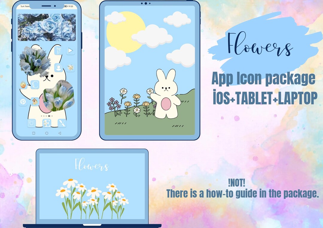 300 App Icons + 180 + Wallpapers + Bonus Widgets and Phone Wallpapers ...