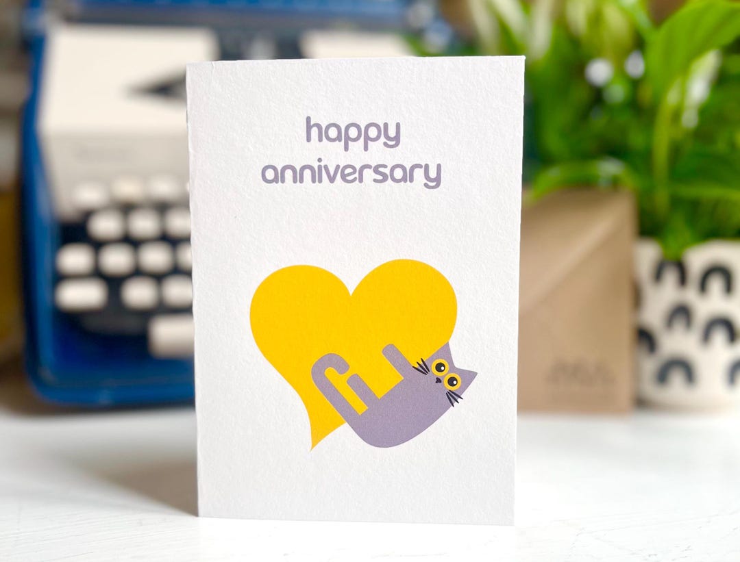 Anniversary Cards For Wife - Cat Anniversary Card For Husband Partner - View #3
