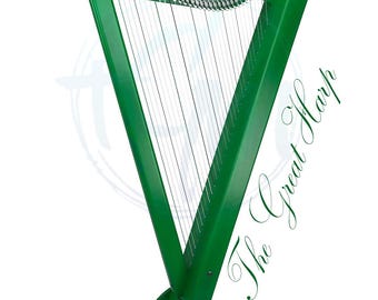 34 String Lever Harp | 36” Fullsicle Harp, Golden Finish with Case