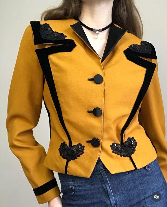 Rare vintage jacket ginger color custom made - Gem