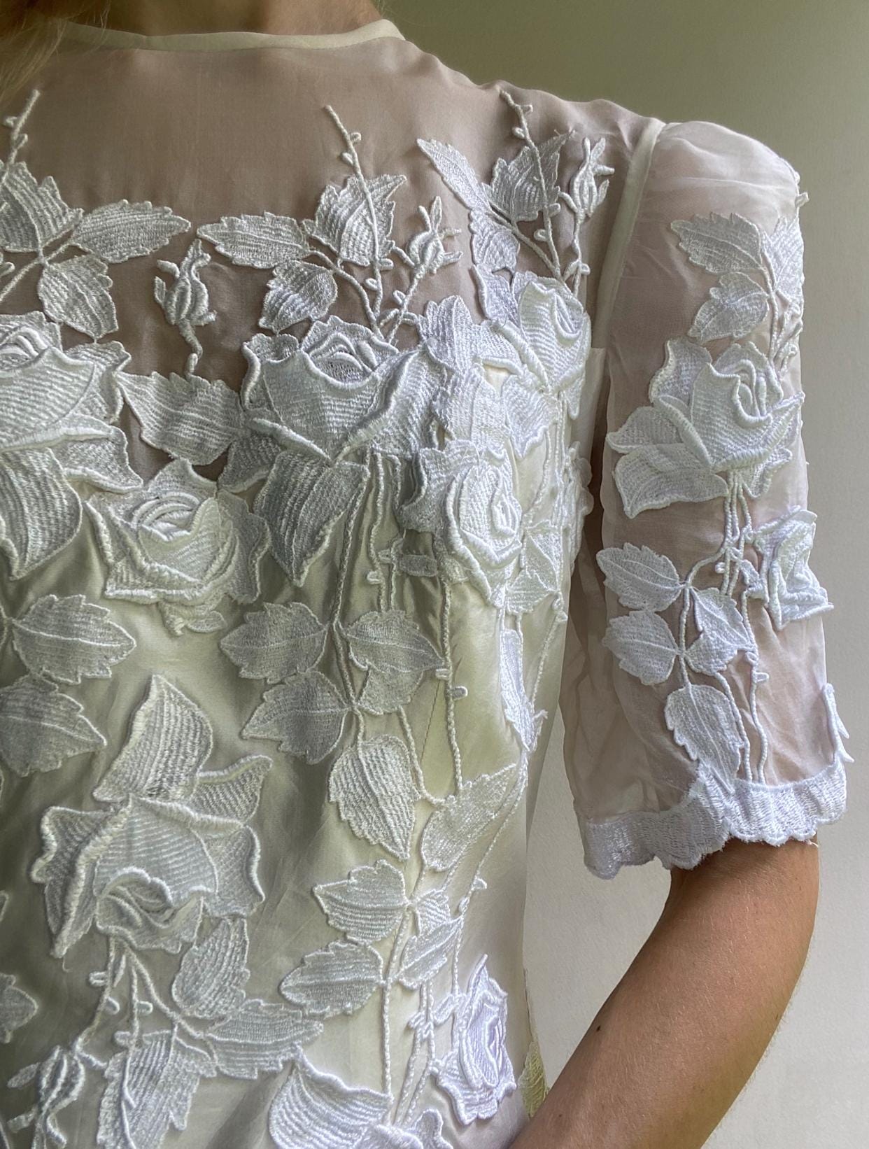 Lace Vintage Silk Wedding Dress