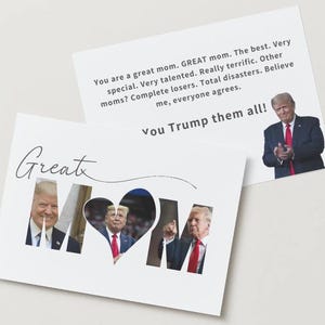 Engraçado Trump Grande Mãe Terrific Mãe Cartão Dia das Mães