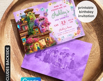Invitation d'anniversaire imprimable, invitation modifiable, téléchargement immédiat, Mirabel, invitation d'anniversaire fille Isabela, invitation Encanto, fête Encanto