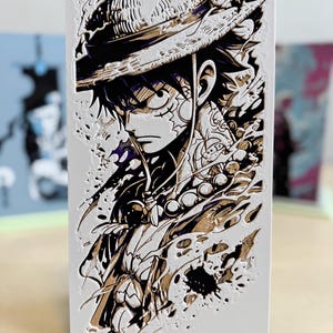 Calamita da frigo di Rufy – Poster in stile dark di One Piece, arte dei pirati di Cappello di Paglia, decorazione da frigo anime, regalo per lui o per lei