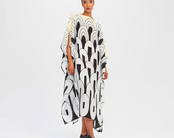 Luxury Free Size Kaftan Dress – Handmade, Boho, Elegant, Flowy – Perfect for Beach, Lounge, Party, Resort & Travel Wear – One Size Fits All