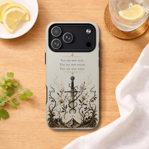 Funda para teléfono ACOTAR / Funda para iPhone "No te rindas" / Funda con arte de Sara J. Maas / Funda de fantasía para Google Pixel / Funda para Samsung con temática literaria / Book Nook