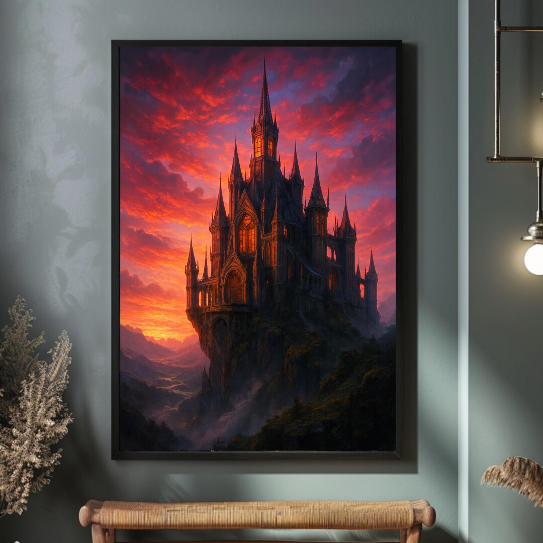 Gothic Castle Digital Wall Art Gothic Castle Printable Download Dark ...