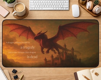Fourth Wing Desk Mat Basgiath War College Inspired Gaming Desk Pad  Dragon Rider Desk Decor Bookish Merch Booktok Bookish Mouse Pad Booknook