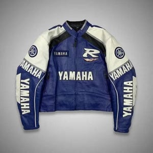 Yamaha Racing Leather Jacket Premium Cowhide Biker Gear for Men  motorcycle jacket
