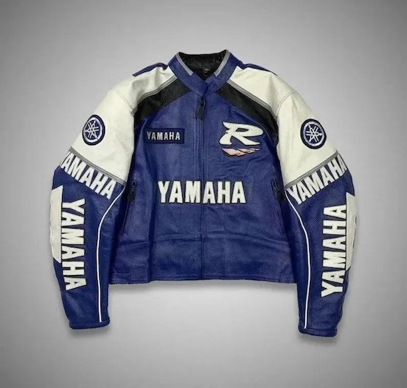 Blouson Racing Yamaha en cuir de vachette Équipement moto motard