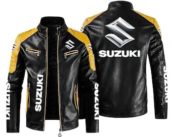 スズキ バイク用レザージャケット モトレーシングバイカー - Etsy 日本