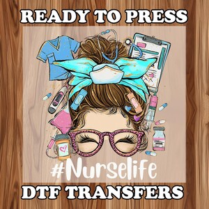 Nurse Life Dtf ,Nurse Dtf, Nurse Heart Dtf ,Heart  Dtf, Ready to Press, Nurse Heat Transfers, Nurse Transfers Dtf
