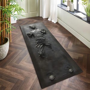 Frozen Carbonite Löparmatta, Sci-Fi Hallmatta inspirerad av den ikoniska rymdsagan, 3D-illusionsgolvdekor för filmfans och nördar