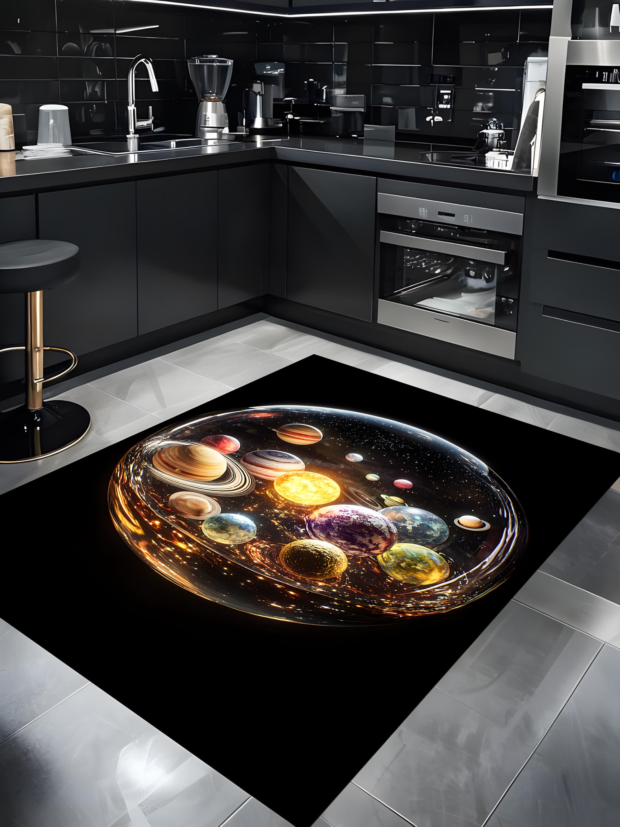 Solar Systen Rug Galaxy Planet Area Rug, Solar System Floor Mat, Space Themed Rug ...