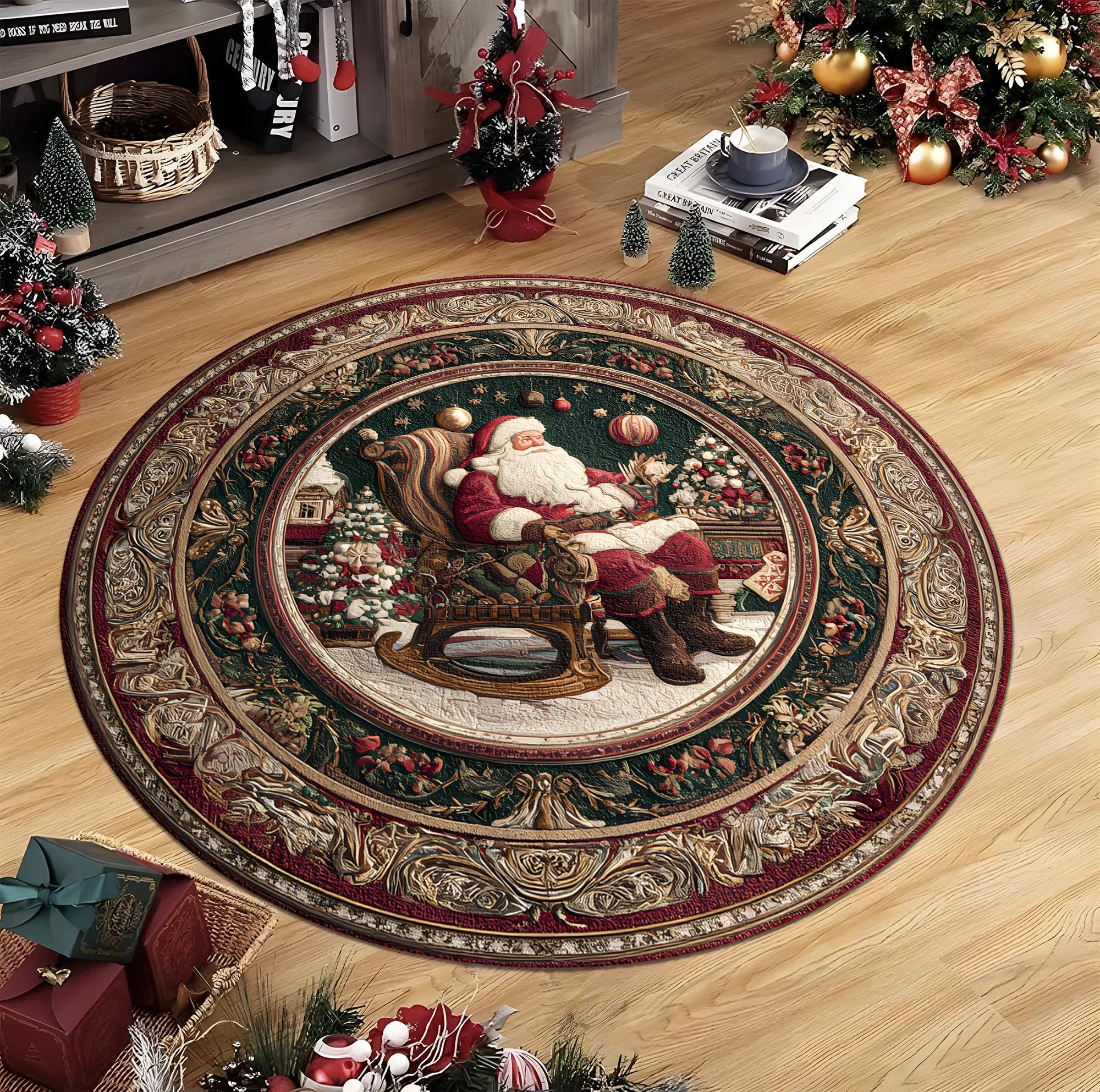 Vintage Holiday Rug - Etsy