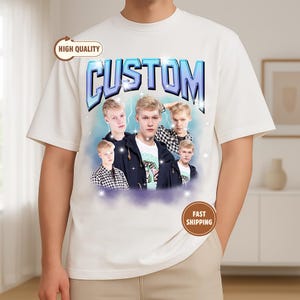 Camiseta gráfica pirata personalizada, estilo retro con aerógrafo, regalo personalizado de los 90 imagen 1