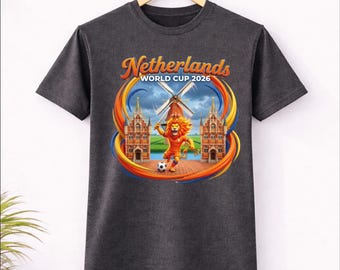 Holland World Cup 2026 Shirt, Netherlands Soccer Fan Tee, Dutch Football Graphic T-Shirt, Oranje Supporter Gift, Soccer Lover Shirt