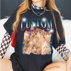 Katze Papa T-Shirt, Haustier Foto Shirt, Gedenk Shirt, Fotograf T-shirt, Katzen Liebhaber, Weihnachtsfeier, Geschenk für Mitarbeiter, Krankenschwester Shirt