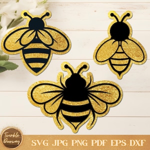 3D Bee SVG, Digital Download, Layered Bee Cut File, Glowforge Laser File, Cricut, Spring & Summer Decor, Bee Lovers, DIY Door Hanger Craft