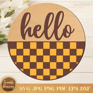 Hello Fall Door Sign SVG: Laser Cut Autumn Decor (Digital Download)