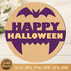 Halloween Door Hanger SVG: Spooky Fall Sign, Laser Cut File (Digital Download)