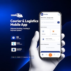 Humble – Aplicación de Mensajería Flutter con Seguimiento de Envíos en Tiempo Real, Reserva Online y Sistema de Pagos
