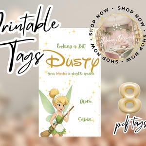 Disney Cruise Editable Pixie Dust Gift Tags | Printable Surprise Favor Labels for Disney Vacations Ship