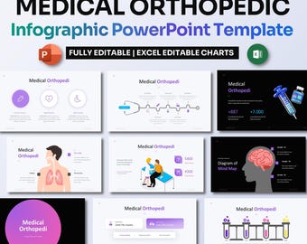 Medizinische Orthopädie Infografik Powergold | Präsentation der menschlichen Anatomie und Behandlung