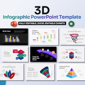 3D Infographic PowerPoint Template | Data Visualization PPT | Modern Business Slides
